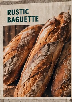 Poster: Rustic baguette